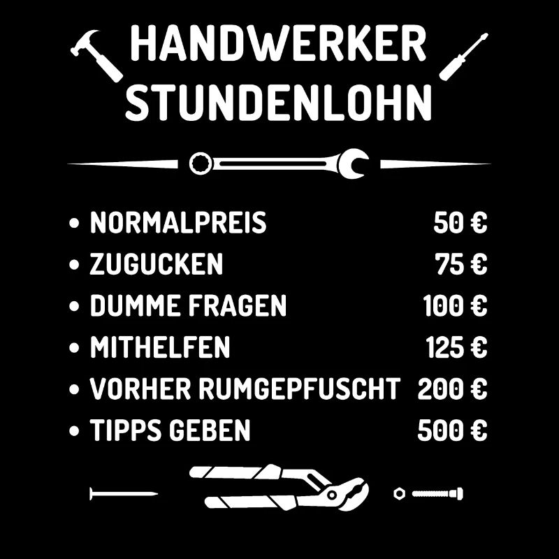 Handwerker Stundenlohn