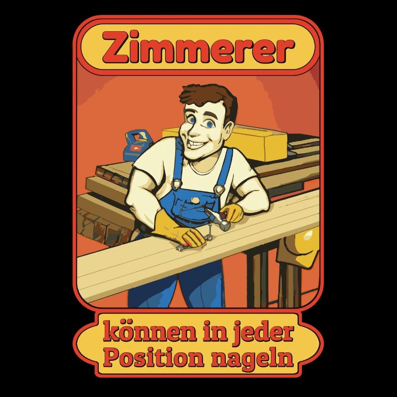 Tischler-Schreiner Handwerker Zimmermanns comic