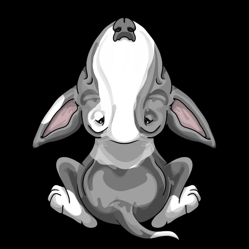 Bullterrier bekämpft graue Flecken