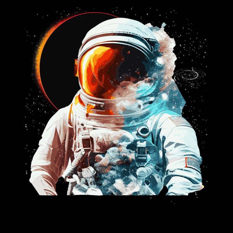 Solar Eclipse Space Astronaut Astronomy Galaxy
