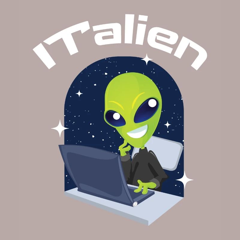 ITalien Alien Informatiker Hacker Coder
