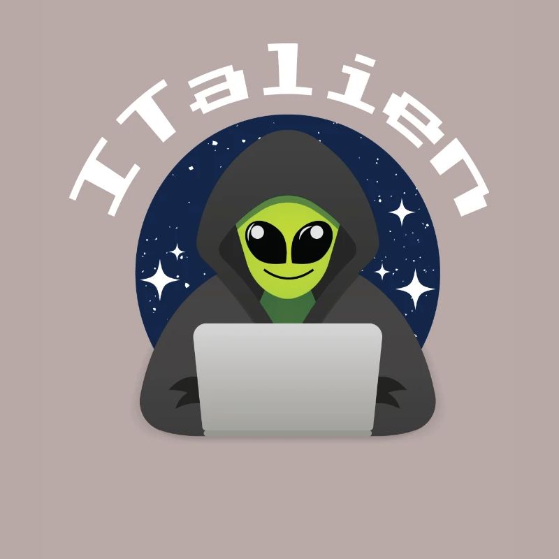 ITalien Alien Informatiker Hacker Coder