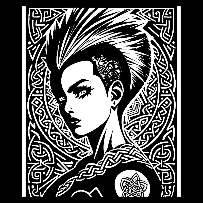 Fantasy Post Punk Celtic Tribal Batcave Mohawk Gi