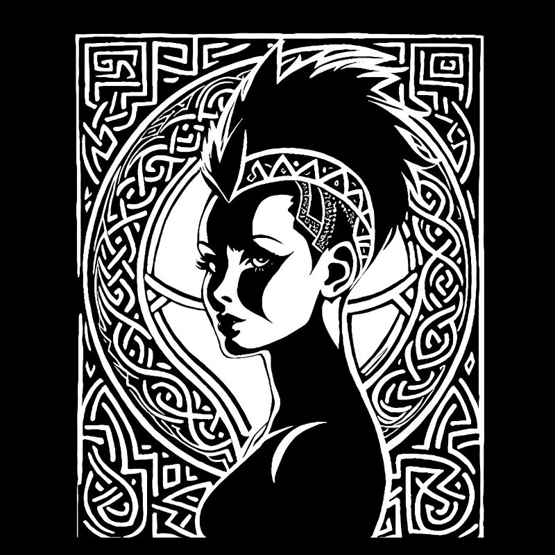 Fantasy Post Punk Celtic Tribal Batcave Mohawk Gi
