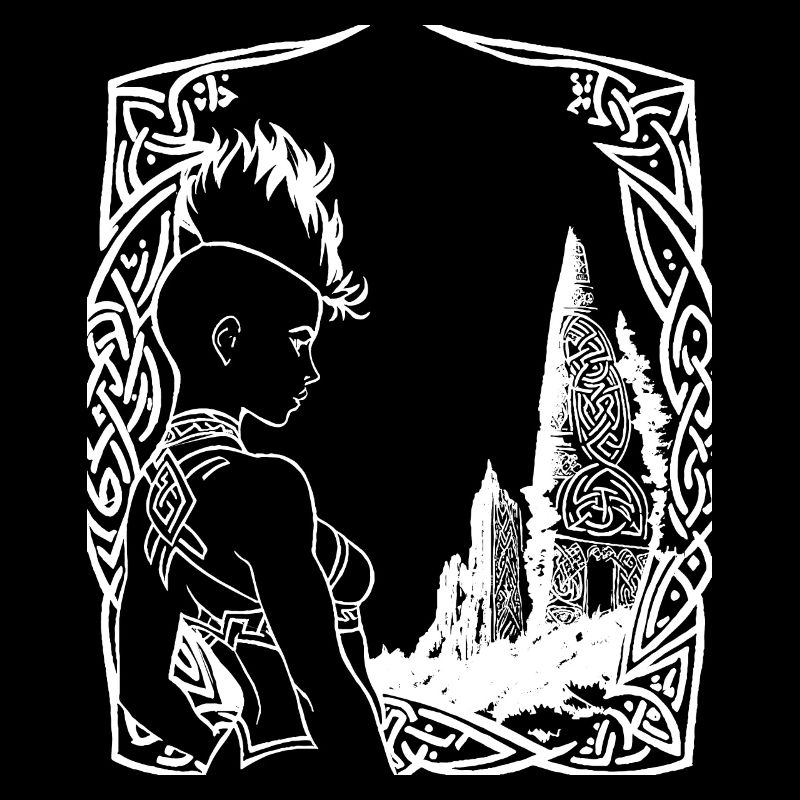 Fantasy Post Punk Celtic Tribal Batcave Mohawk Gi