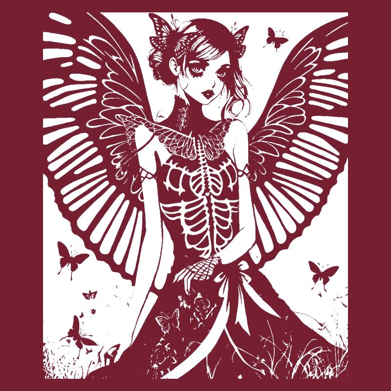 Fairycore Esthétique Grunge Squelette Fée Goth G