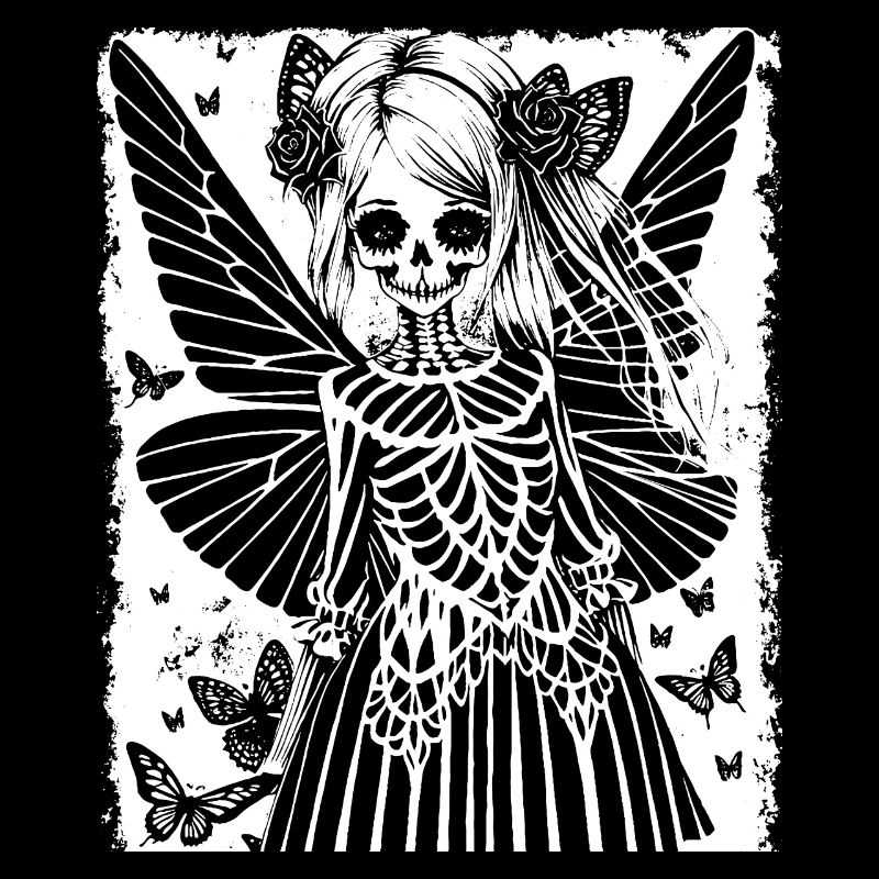 Fairycore Aesthetics Grunge Skeleton Fairy Goth G