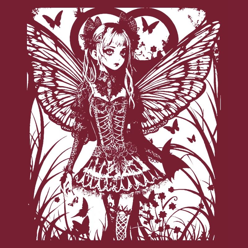 Fairycore Ästhetik Skelett Fee Goth Gothic G