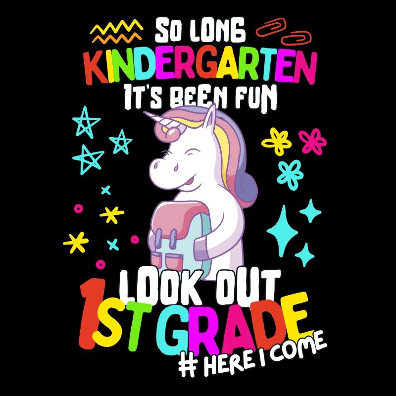 Einhorn Tschüss Kindergarten Einschulung 1. Klasse