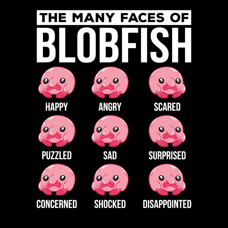 Plusieurs visages du propriétaire de Blobfish Blobfish