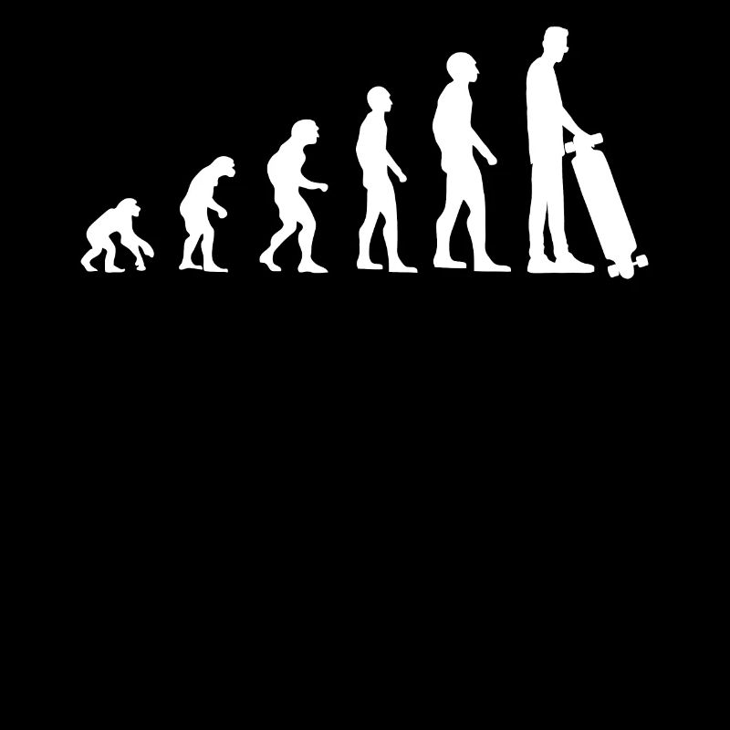 Skater Evolution Funny Skateboarder