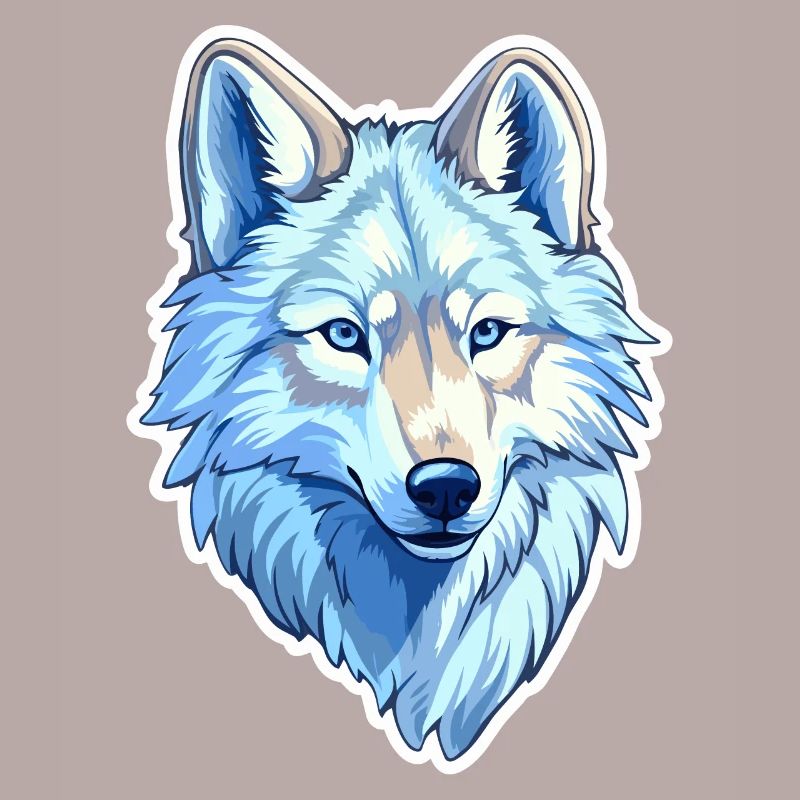 Wolf Kostüm blauer Wolfskopf Werwolf und