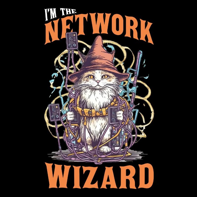 Network Wizard Network Admin Cat Computer Engineer