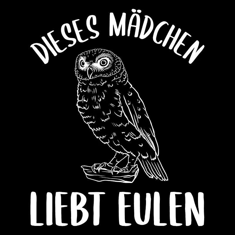 Mädchen Eulenliebhaber Inbrunst Statement