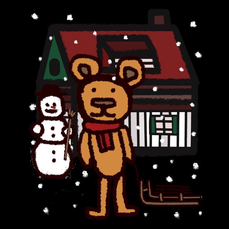 Teddy Schneefall Weihnachtsgeschenk Schlitten Kind