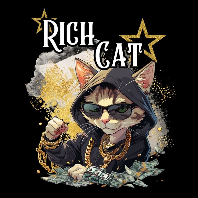 Rich Cat, Humor, Fun, Fun, Cool, Luxury, Rich,