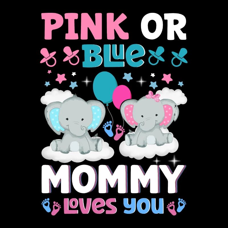 Pink Oder Blue Mama Liebt Dich Geschlecht