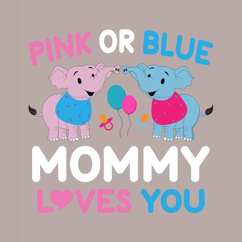 Pink Oder Blue Mama Liebt Dich Geschlecht