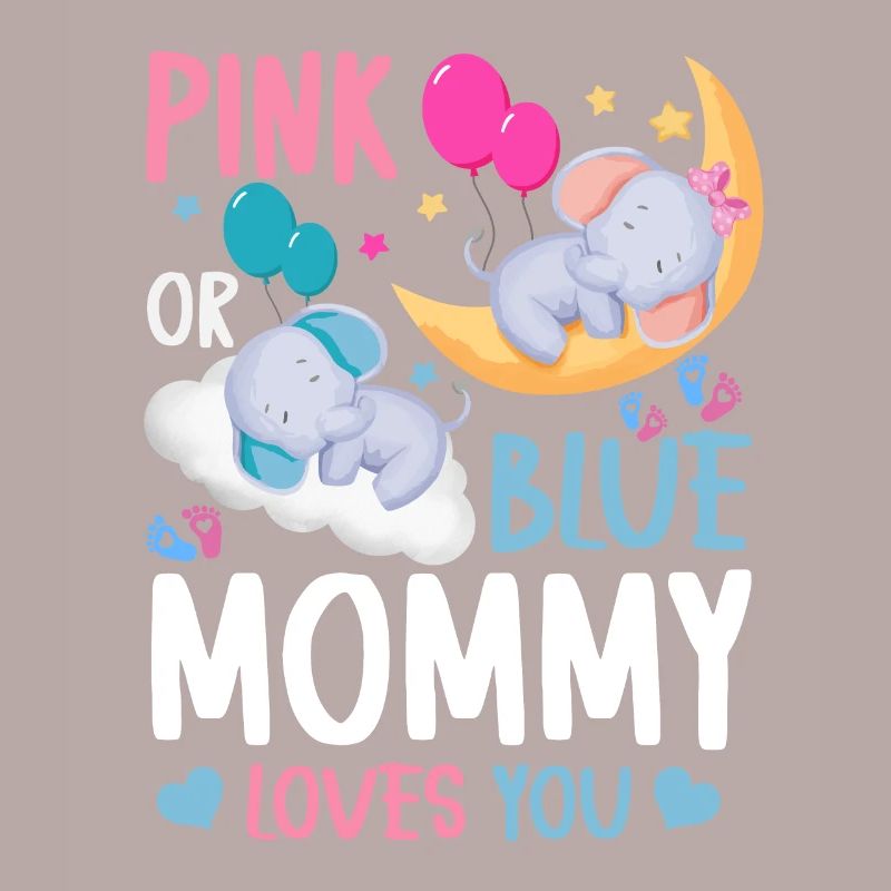 Pink Oder Blue Mama Liebt Dich Geschlecht