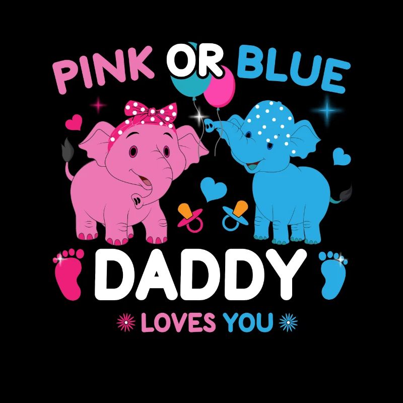 Pink Oder Blue Daddy Liebt Dich Geschlecht