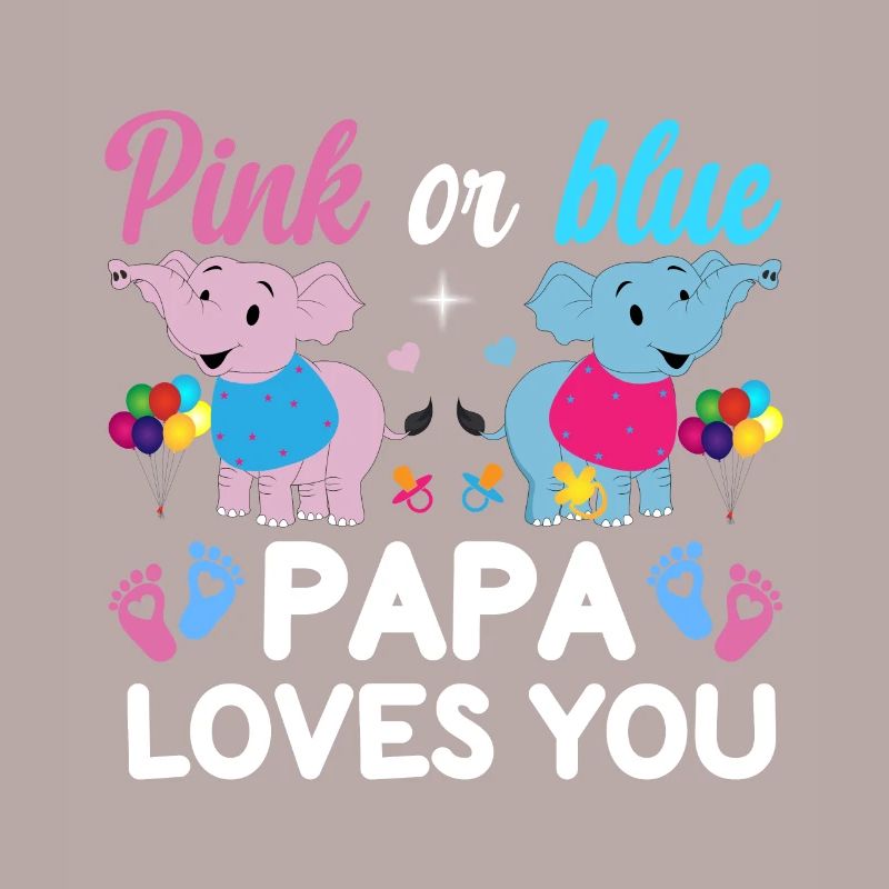 Pink Oder Blue Daddy Liebt Dich Geschlecht