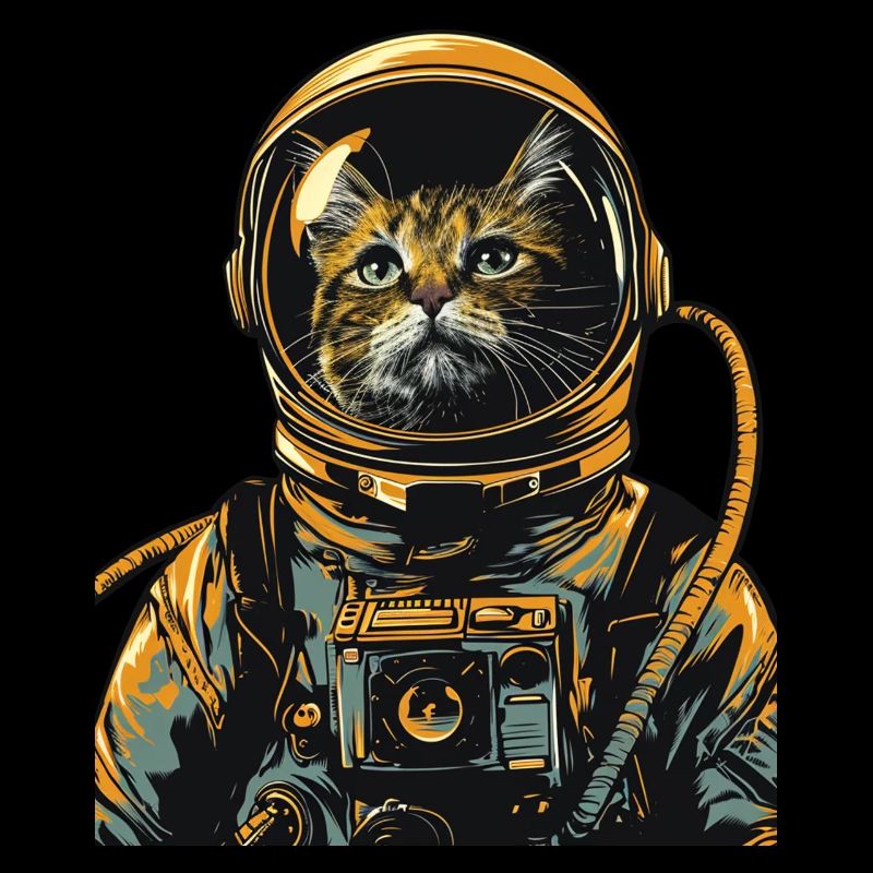 Astronaute Chat Explorateur De L’espace Drôle