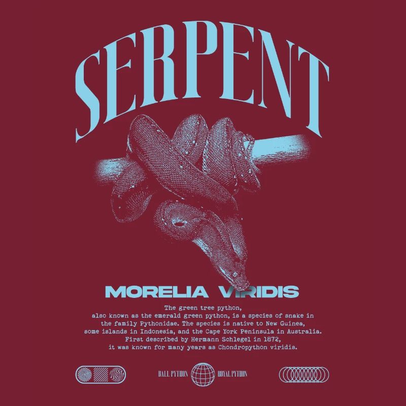 Grüner Baum Python Modern Reptile Keeper Streetwear