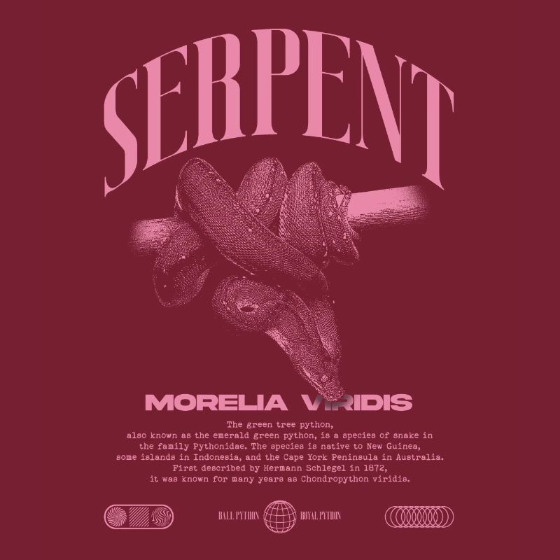 Grüner Baum Python Modern Reptile Keeper Streetwear