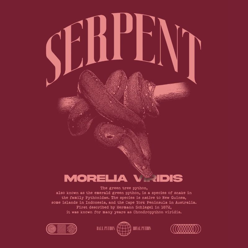 Grüner Baum Python Modern Reptile Keeper Streetwear
