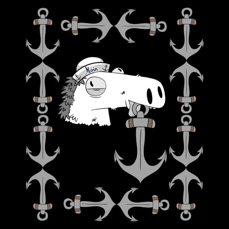 Seepferdchen Anker maritim Matrose Ahoi Pferd