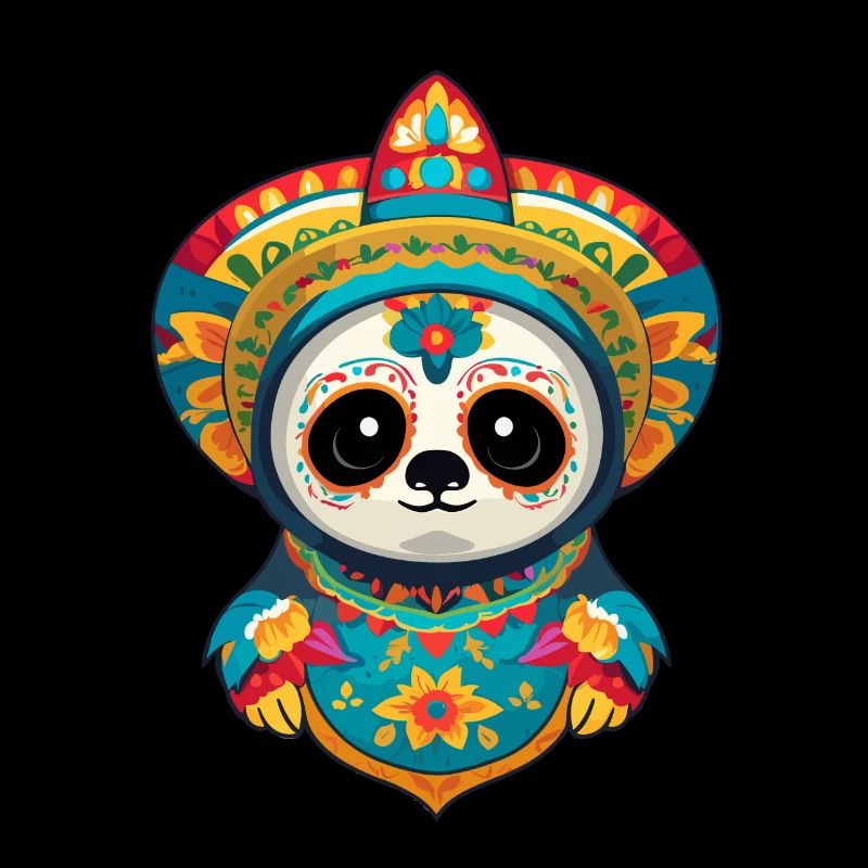 Sloth Iconic Sugar Skull Mexico