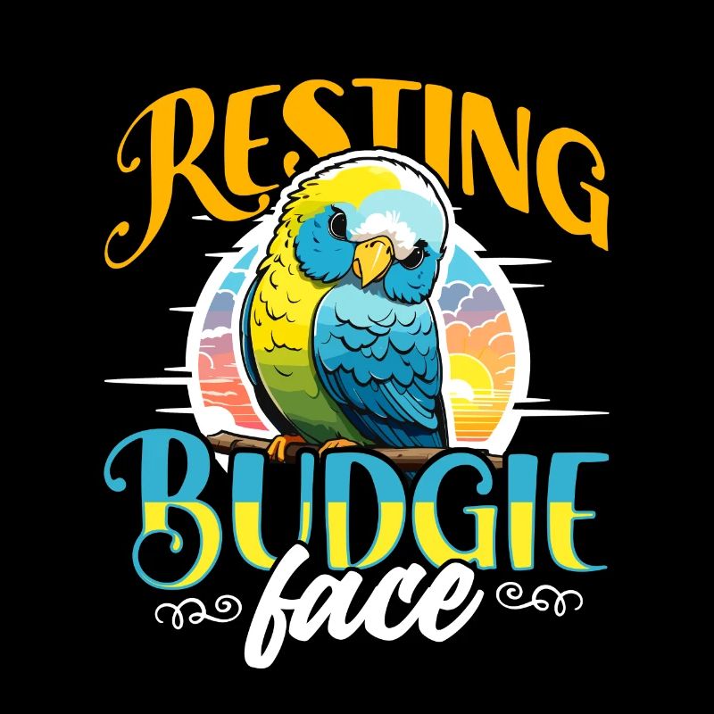 Budgie Resting Budgie Face Parakeet Bird Lover