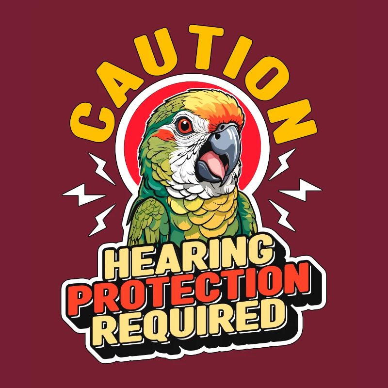 Conure Caution Protection auditive Conure Owner