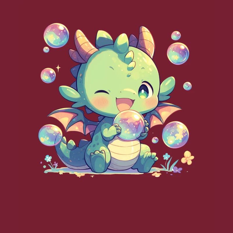 Drache Bubbles Kawaii Drache Kinder