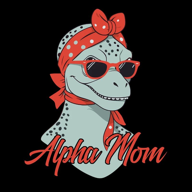 Alpha Mom Funny Dinosaur Mom Cool Dinosaur