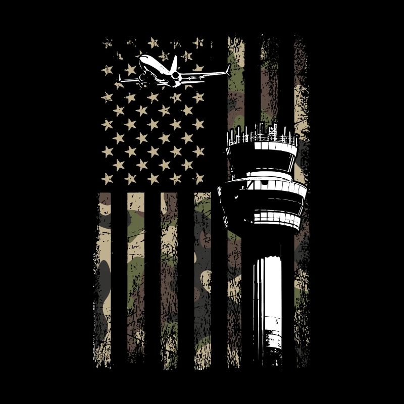 American Flag US, air traffic controller