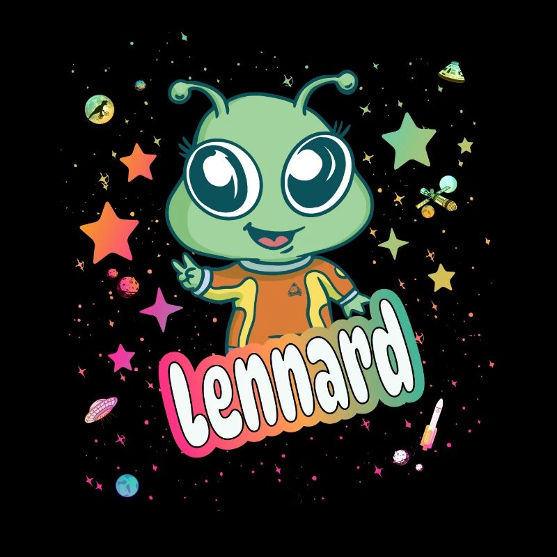 LENNARD - Beau nom de garçon avec un extraterrestre mignon