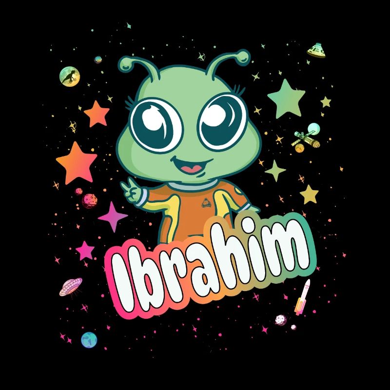 IBRAHIM - Beau nom de garçon avec un extraterrestre mignon