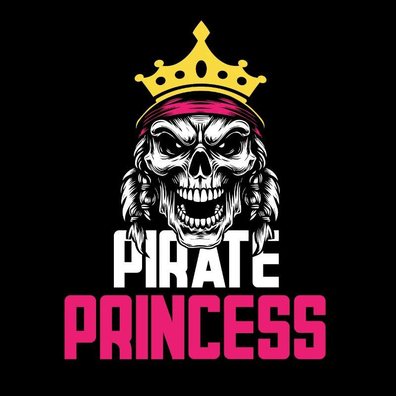 Pirate Princesse Pirate Crâne Croix Os