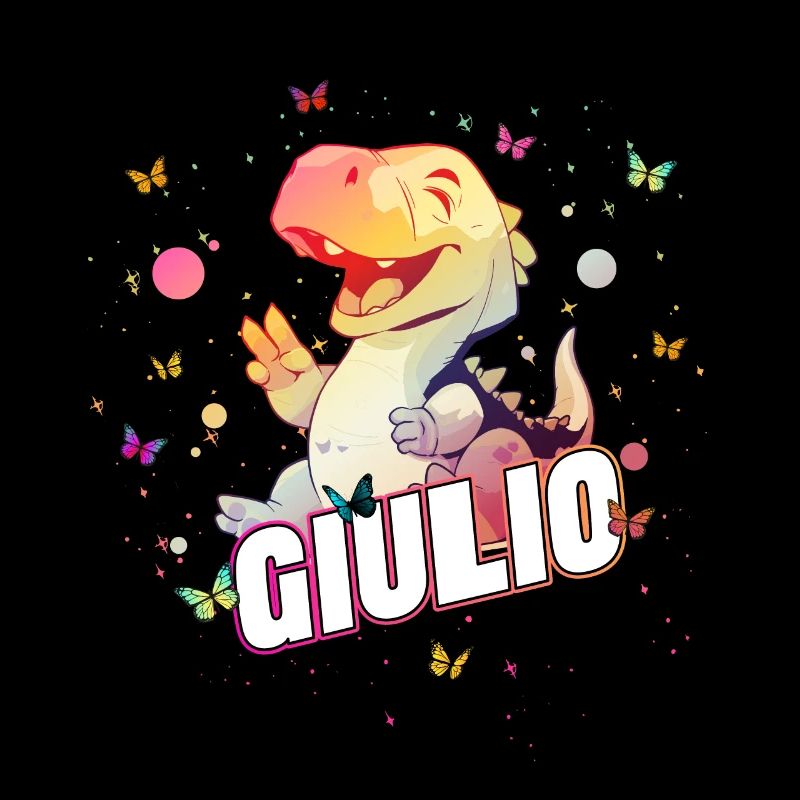 GIULIO - Schöner Junge Name mit süßem DINO T-REX