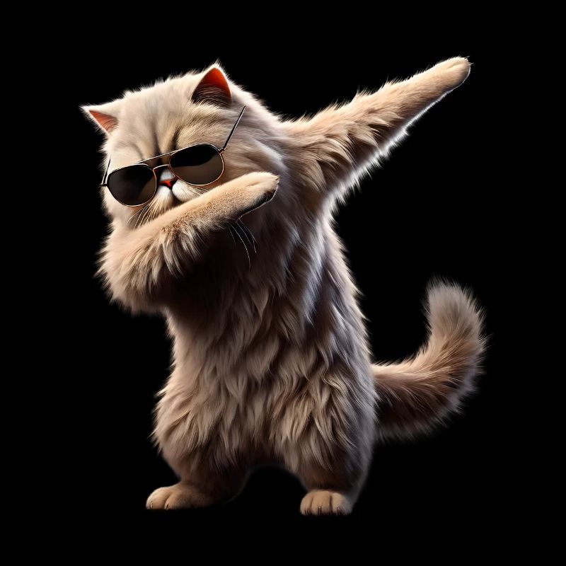Dabbing chat persan motif Dab Cool Pets