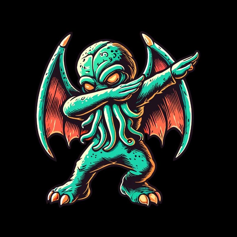 Dabbing drôle Cthulhu Dabbing Design