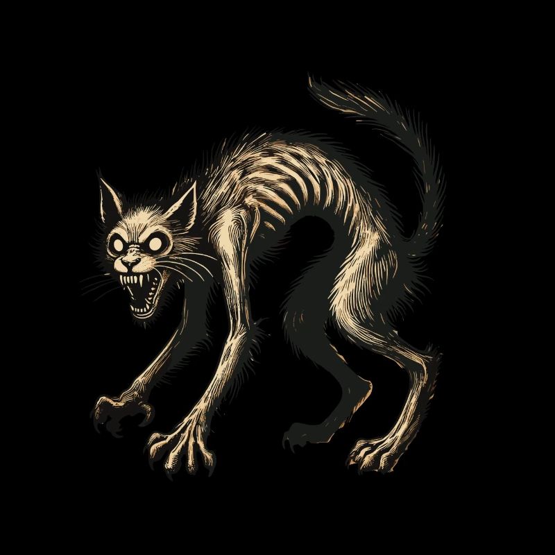 Magical Witch Cat Horrific Horror Cat