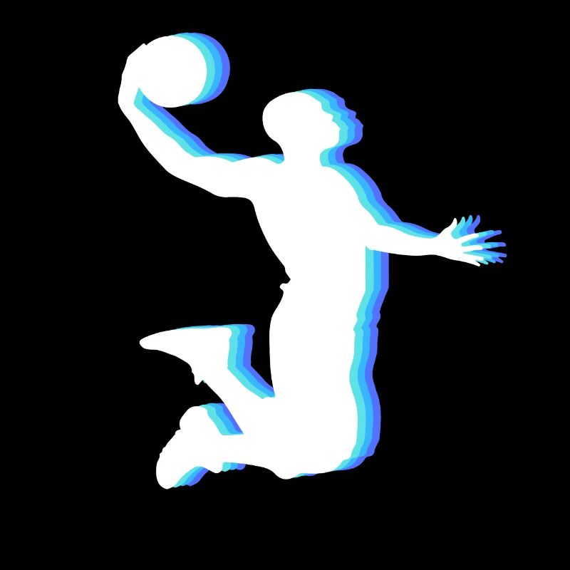 Basketball Tshirt B-Ball Dunking Rebound Player
