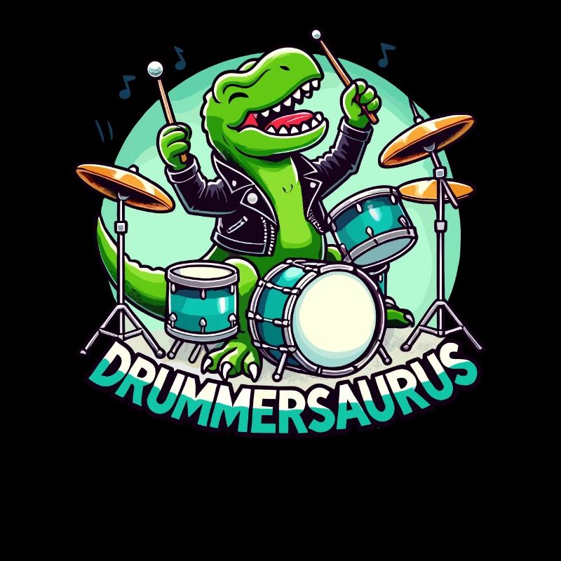 Schlagzeuger, Schlagzeug, Batteur, Drummersaurus