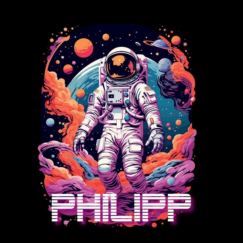 PHILIPP - Schöner Jungen Name mit coolem Astronaut