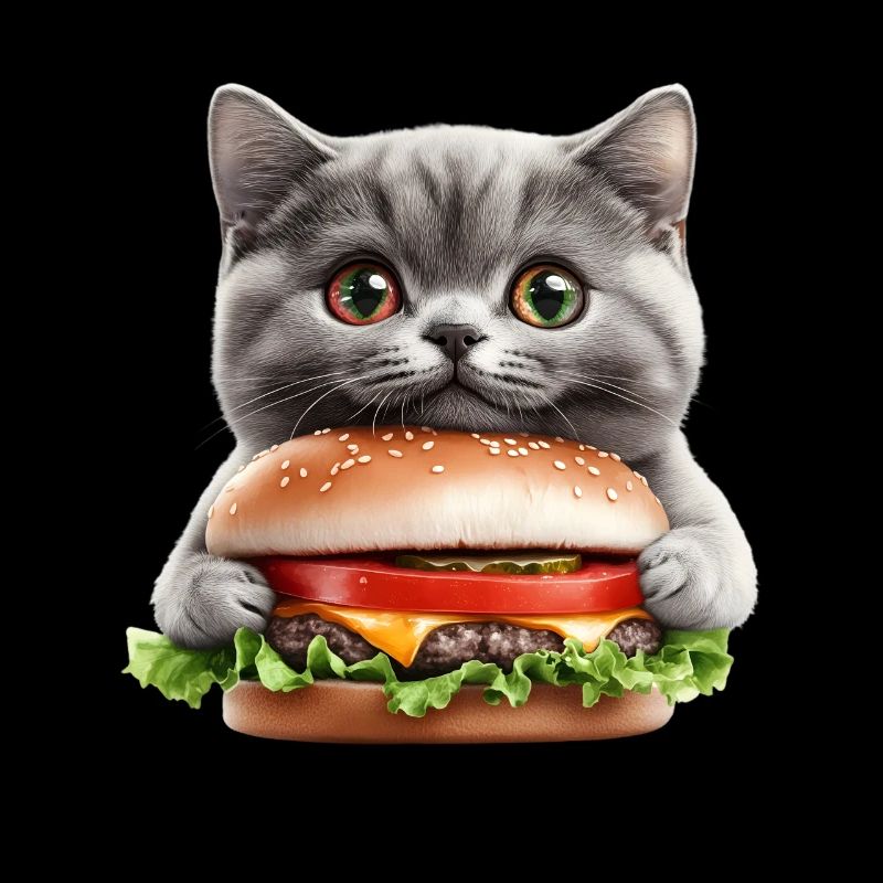 Chat Restauration rapide Burger Chats Hamburger Amoureux des chats