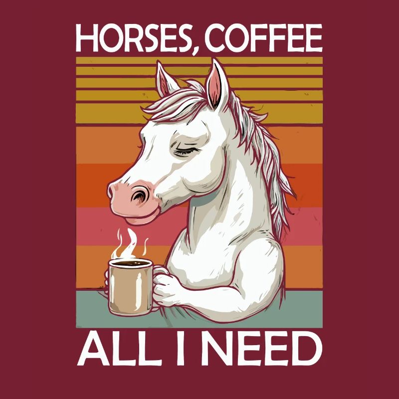 Lustiges Pferd Kunst Pferdebesitzer Pferde Kaffee