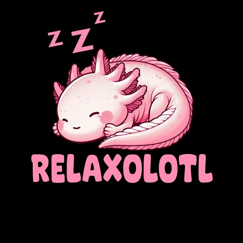 Relaxolotl Axolotl Late Riser Sleeping Chilling