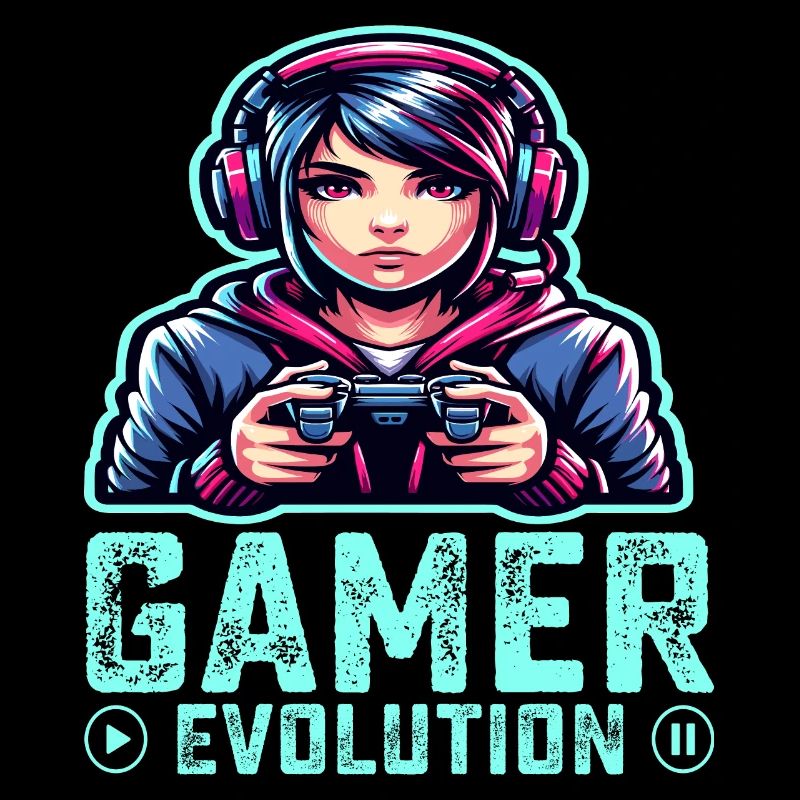 Évolution d’un gamer, design de jeu cool